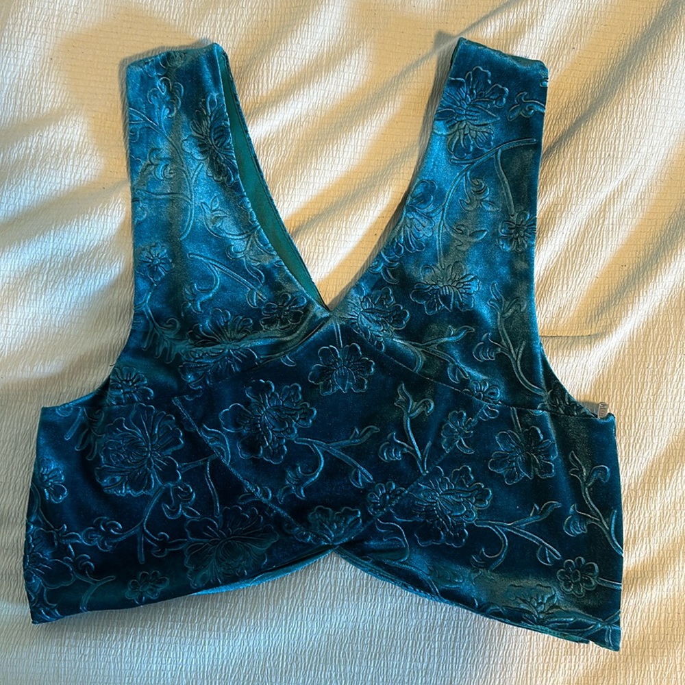Velvet Crop top from urban outfitters. Size L but runs small more like M.